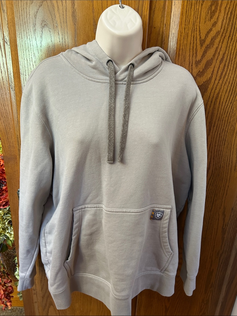 Ariat Light Gray Men's Hoodie Sweatshirt
